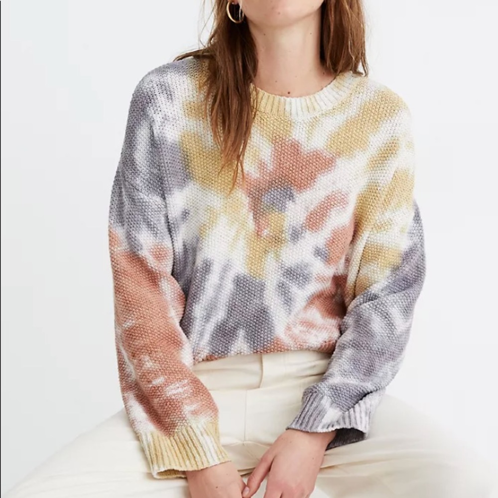 Madewell Tie Dye Knit Sweater Size M